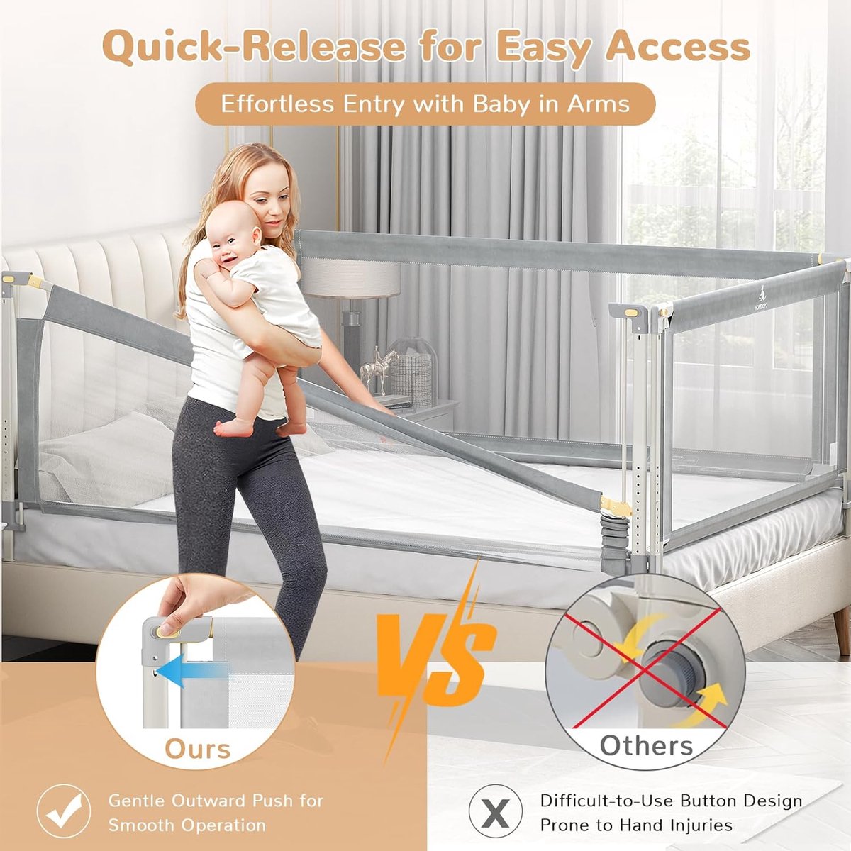 Bedhekje valbeveiliging, 140 cm bedbescherming voor kinderen, valbeveiliging bed [één zijde], slaapkameraccessoires voor jongens en meisjes (voor kinderen vanaf 0 - 10 jaar)