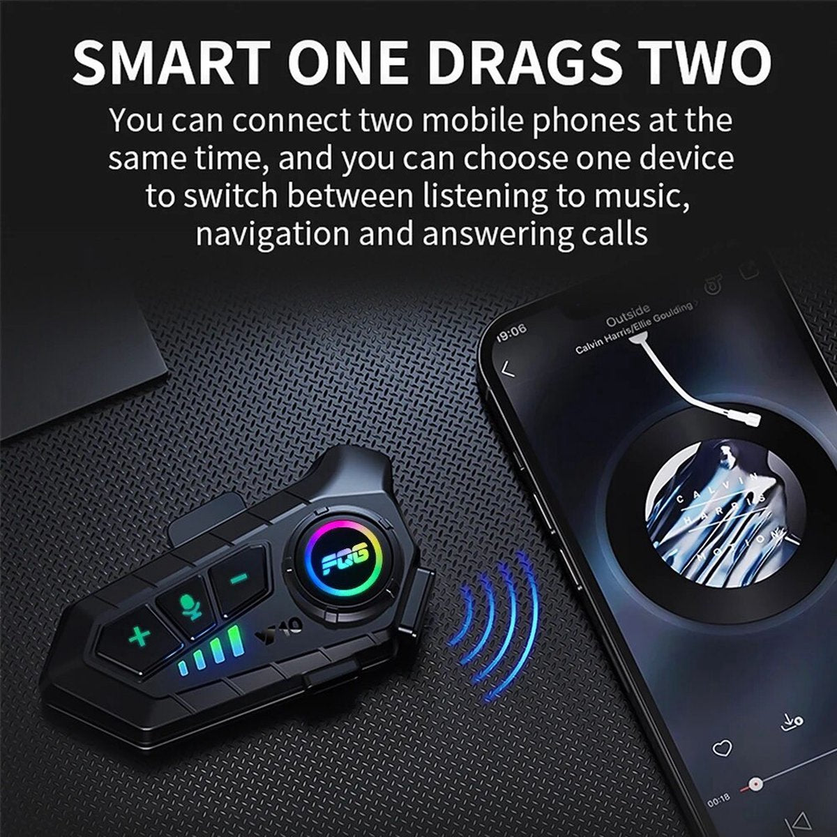 Motorhelm Headset - Helm Headset - Bluetooth Headset - Draadloze Oortelefoon - Waterdicht - Twee stuks