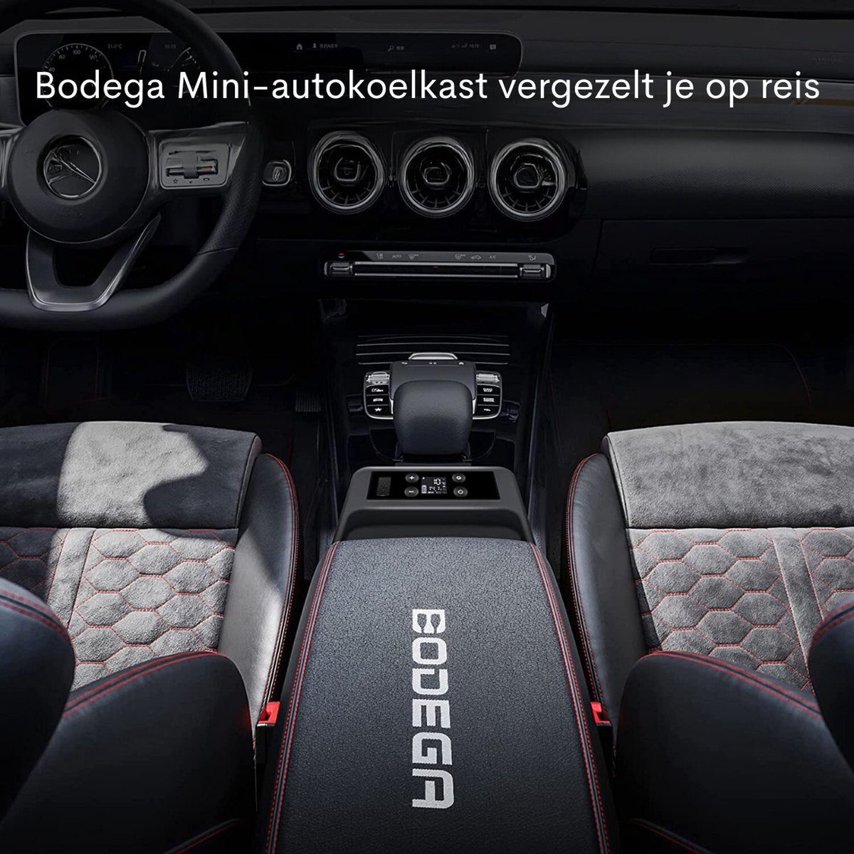 Coolbox - Draagbare koelkast voor de auto, 8 liter, draagbare elektrische koelkast, koelkast, vriezer, handmatige bediening en app-bediening, 12/24 V DC vriezers voor reizen, picknick, camping, thuisgebruik