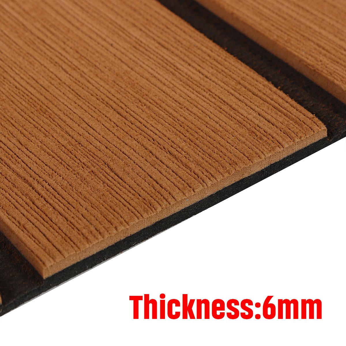 Decking Zelfklevende Bootmat - EVA Teak Foam Decking Mat - Teak Boten Vloerbedekking - Teakhouten Jachtvloeren - Teak Vloerbedekking Vloer - Wasbaar - 240 x 60 x 0.6 cm - Lichtbruin
