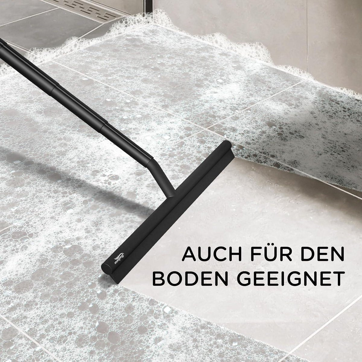 Extractable shower squeegee black - shower squeegee with 100 cm telescopic rod I shower cabinet squeegee shower squeegee window cleaner - bathroom squeegee water squeegee - for bathroom Magnetic window cleaner