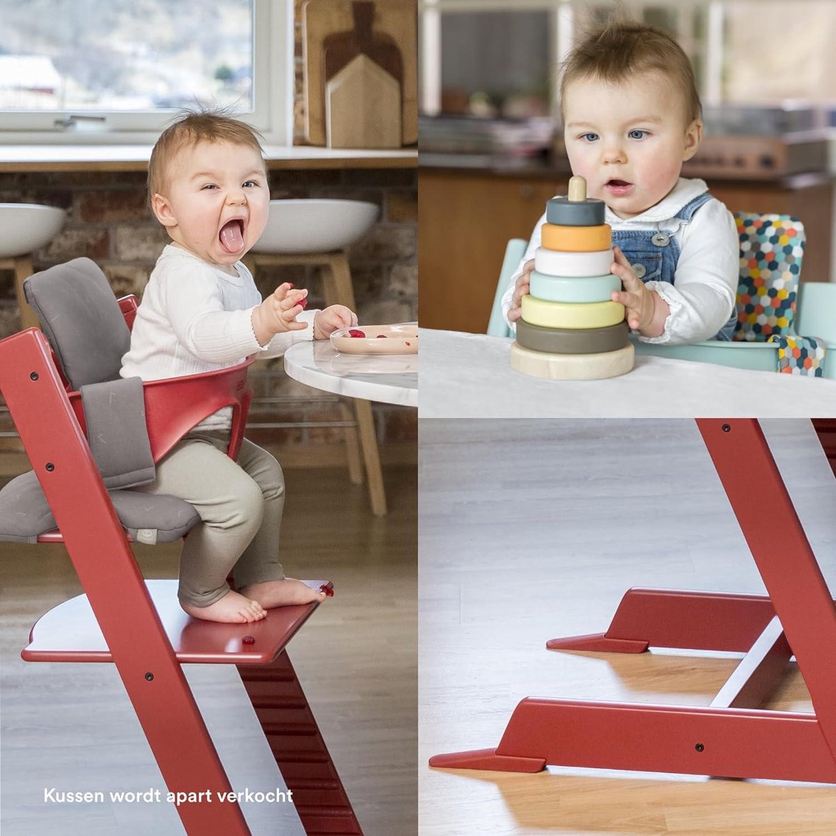 Babyset van Stokke Natural - Verander de Tripp Trapp stoel in een kinderstoel - Afneembare zitting voor 6-36 maanden - Compatibel met Tripp Trapp-modellen na mei 2006 - voor baby's en peuters