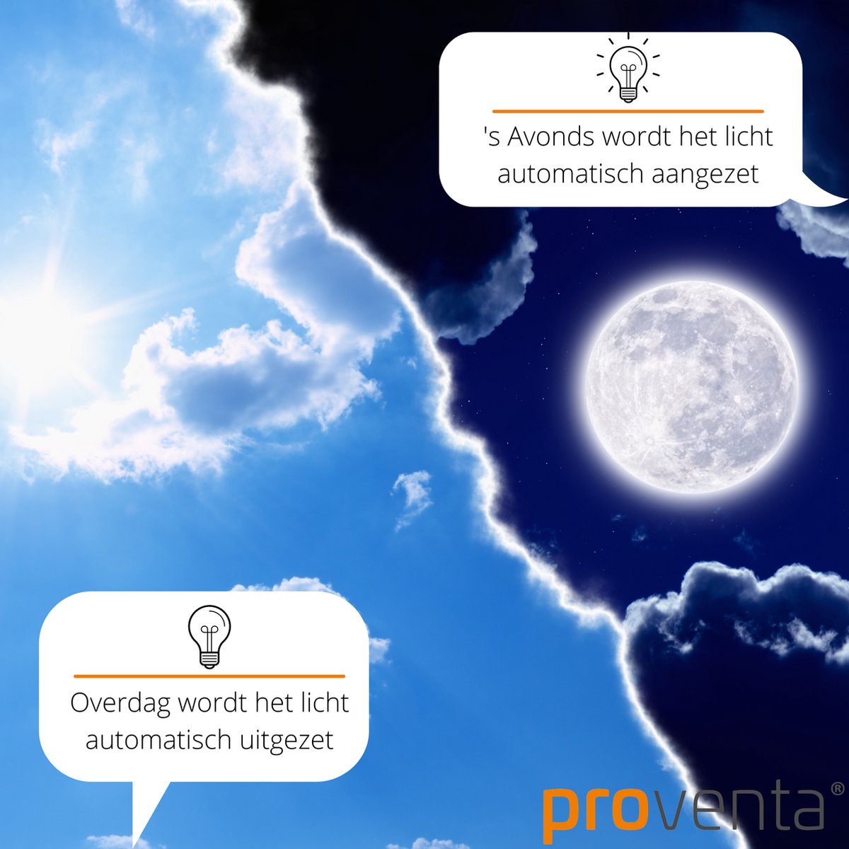 Proventa® Classic Buitenlamp LED Wandlamp met sensor - Automatisch aan/uit - IP44 - Zwart