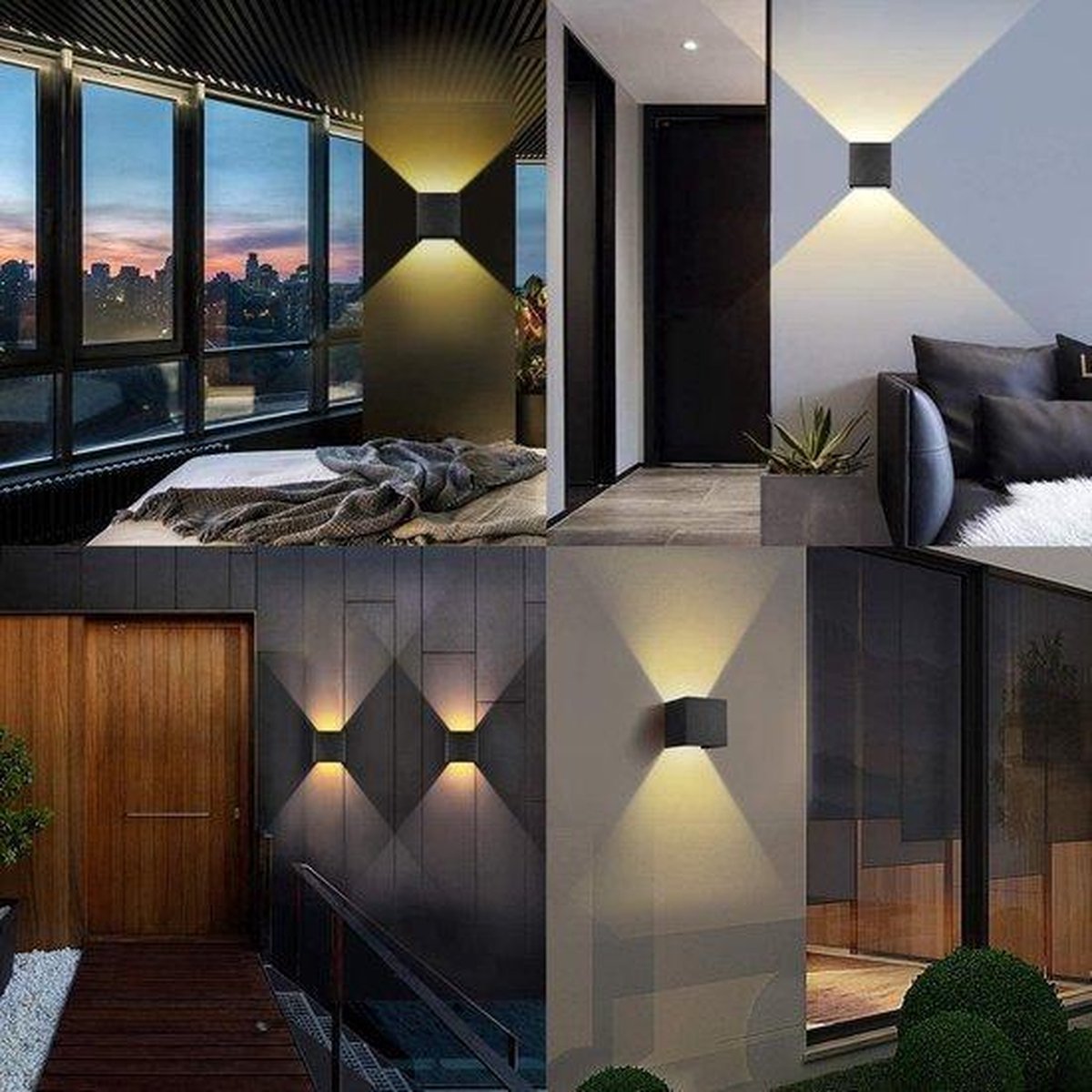Wandlamp Set van 2 - 12W - Binnen/Buiten - Industrieel Modern - CPKG