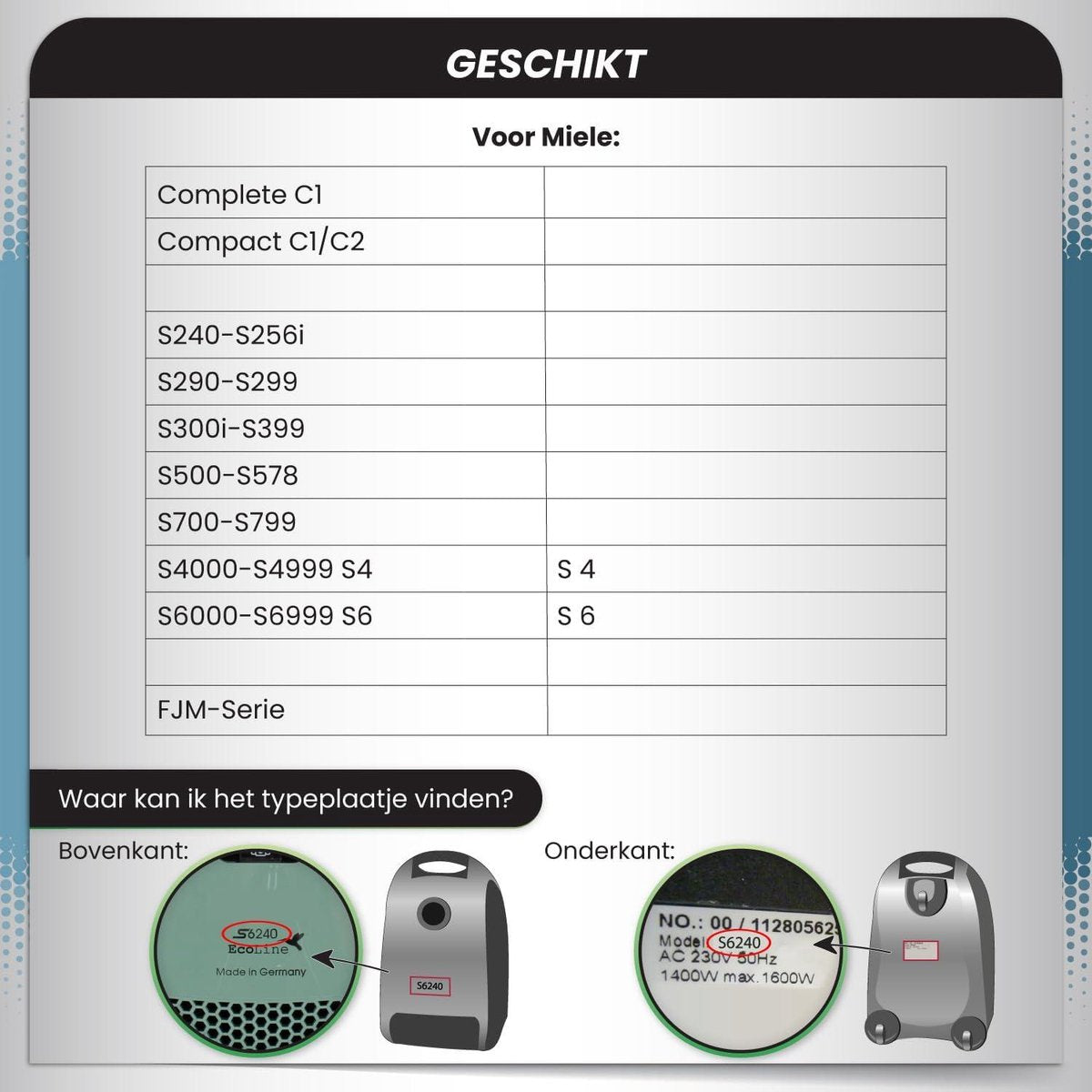 16 stofzakken Miele FJM stofzuigers - Tango Plus S381 S771 - 5-laags - stofzak incl. 8 filters met automatische stofafdichting - MAXI BOX