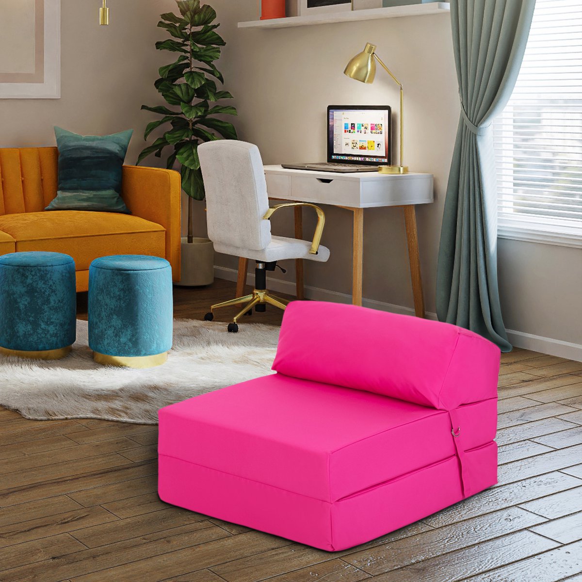 Folding Matras - Slaapbank - Opvouwbare matras voor kinderen - Logeermatras Opvouwbaar - Camping Matras - Opvouwbaar Logeerbed 1 Persoons