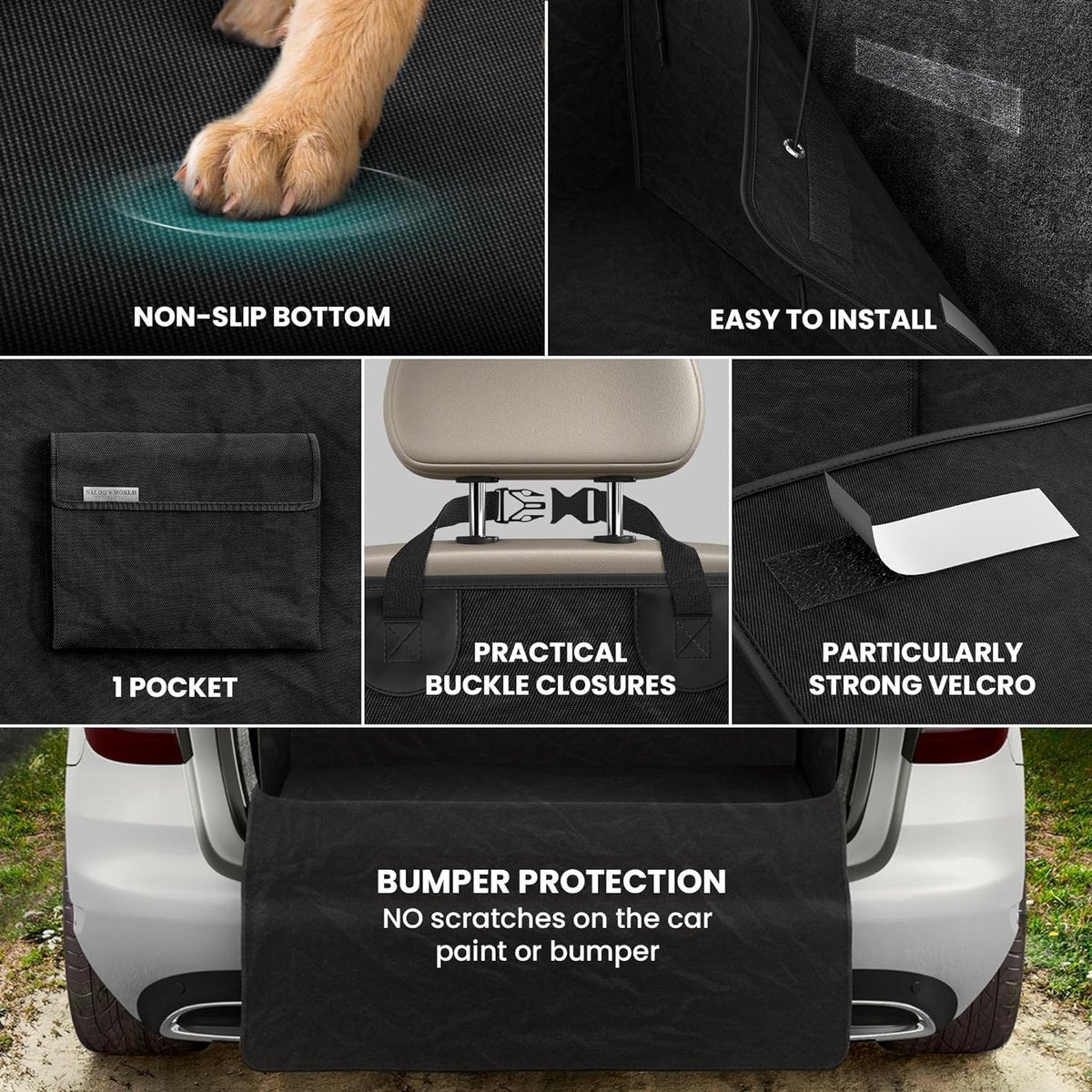 Dog Blanket Car Protective Cover for Back Seat/Boot Bag Transport Bag - Dogs, Car Protection, Boot Protection, Side Protection, Waterproof, Washable, Protective, Soft, Non-Slip, Boot