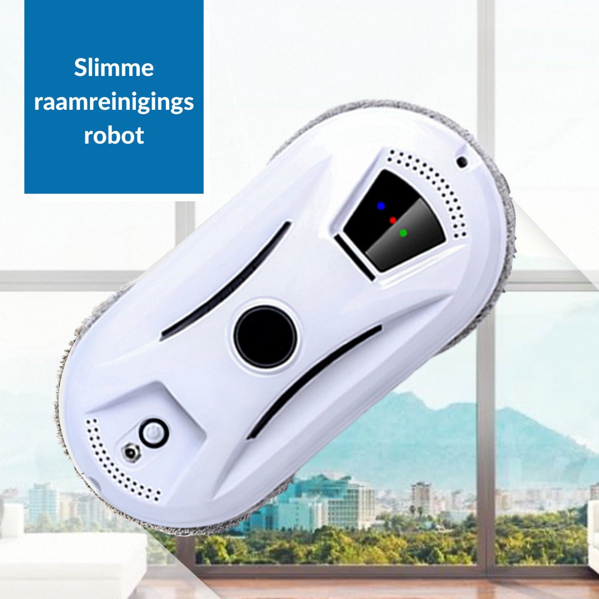 Robot Ramenwasser D1 - Robot Raamwisser - Sterke Zuigkracht - Ruitenreiniger - Incl. Afstandsbediening - Wit