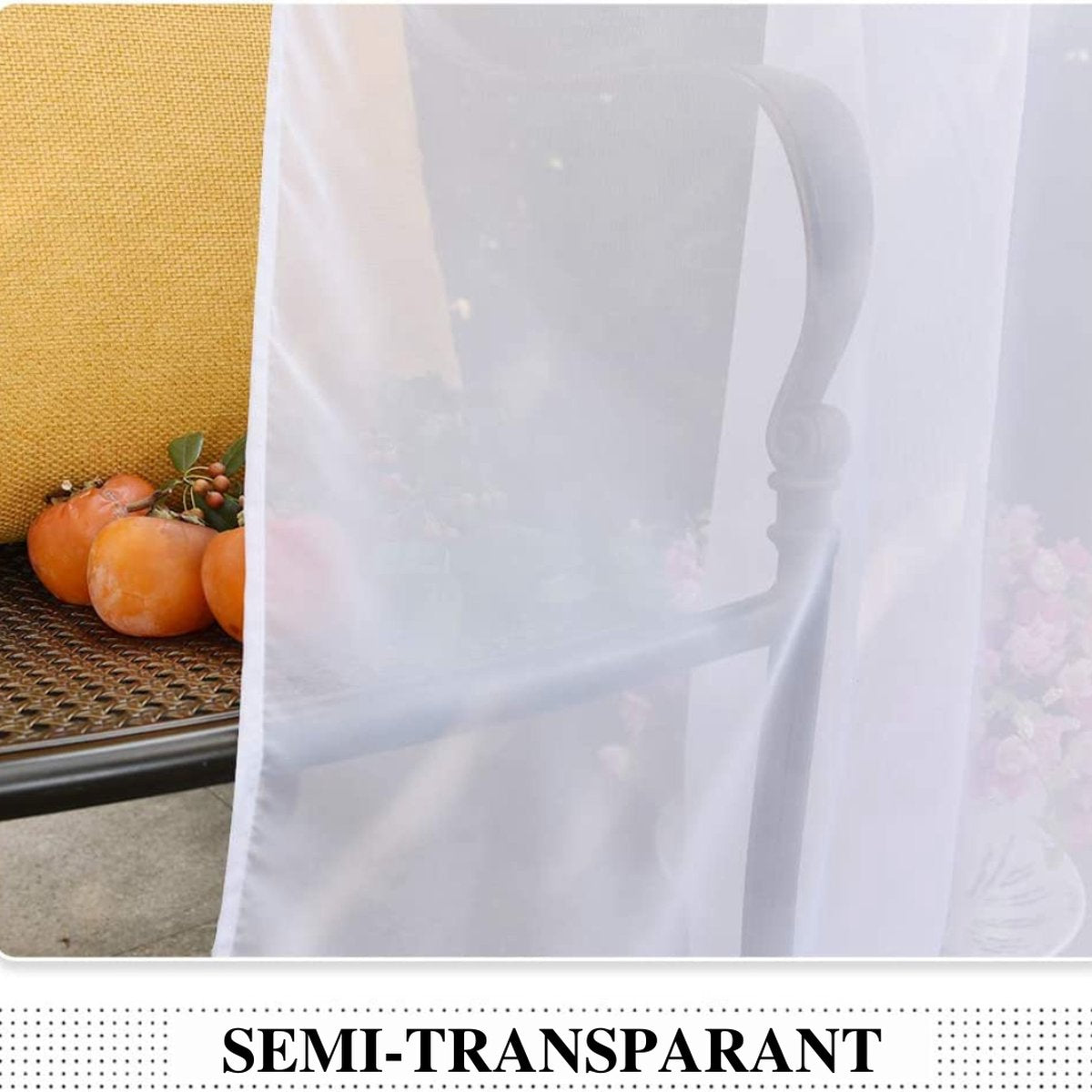 Outdoor Curtain - Garden Decoration - Outdoor Curtain - Waterproof - Weatherproof - Outdoor Curtains - Garden - Gazebo - Pergola - Balcony - 213 x 137 cm