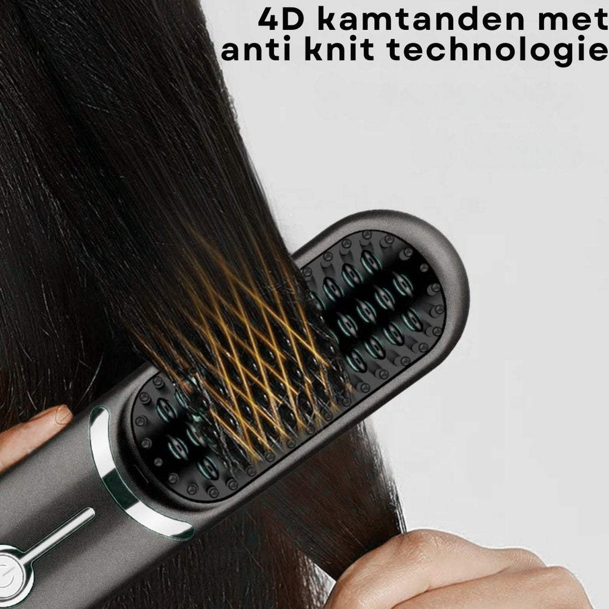 Cordless hair straightener - Hair straightener cordless - Cordless hair straightening brush - 2 in 1 - 4800mAh battery
