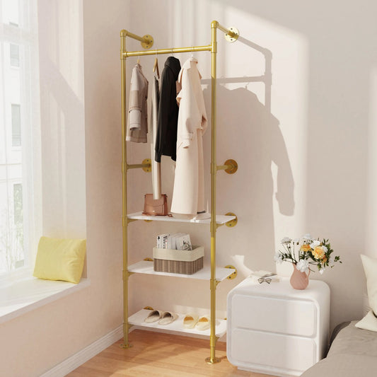 RM Store® - Industrial Pipe Clothes Rack - Stylish Metal Clothes Rack - Vintage Clothes Stand - For Home and Shops - 61x31x18cm.