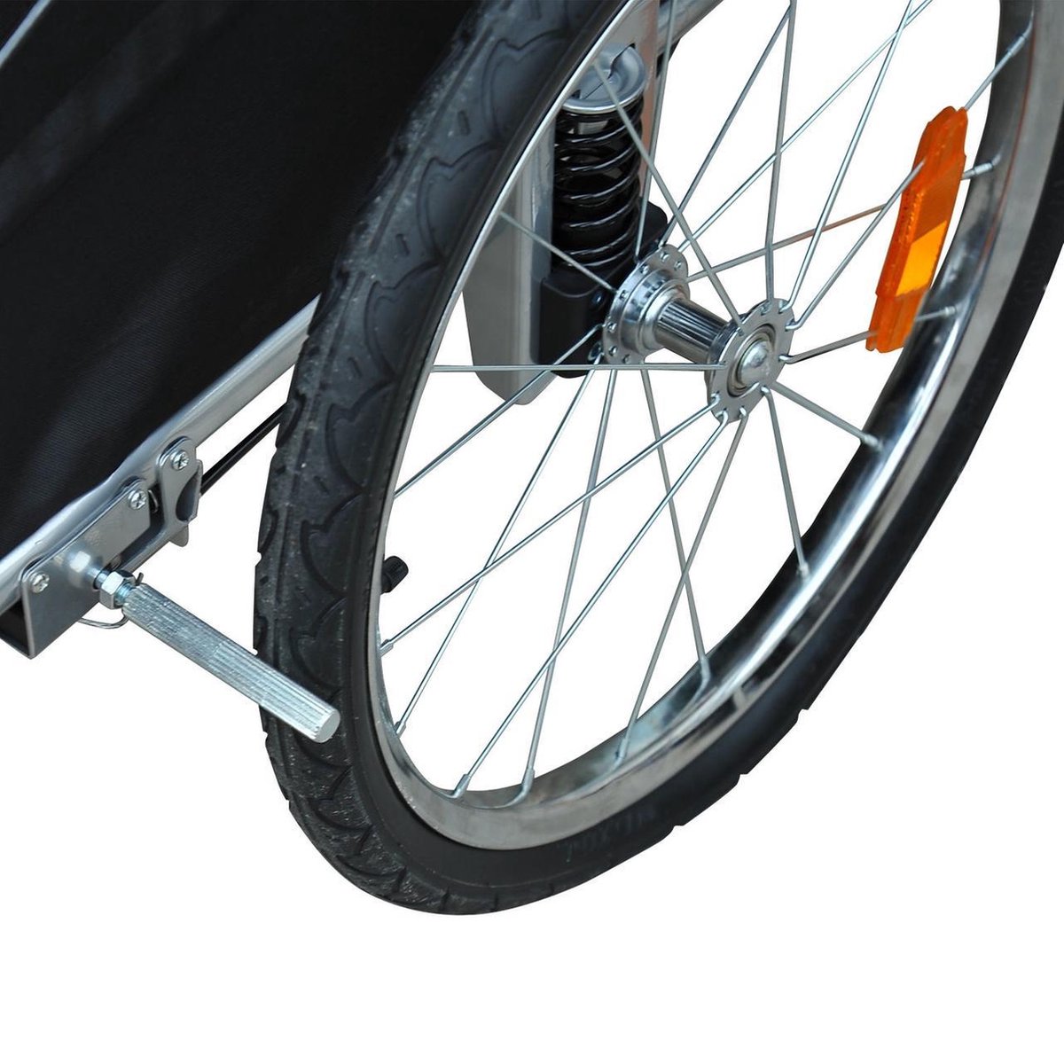 Hondenfietskar - Fietskar - Hondenaanhanger - Buggyfunctie - Geveerd en geremd - Groen/Grijs - 130 x 90 x 110