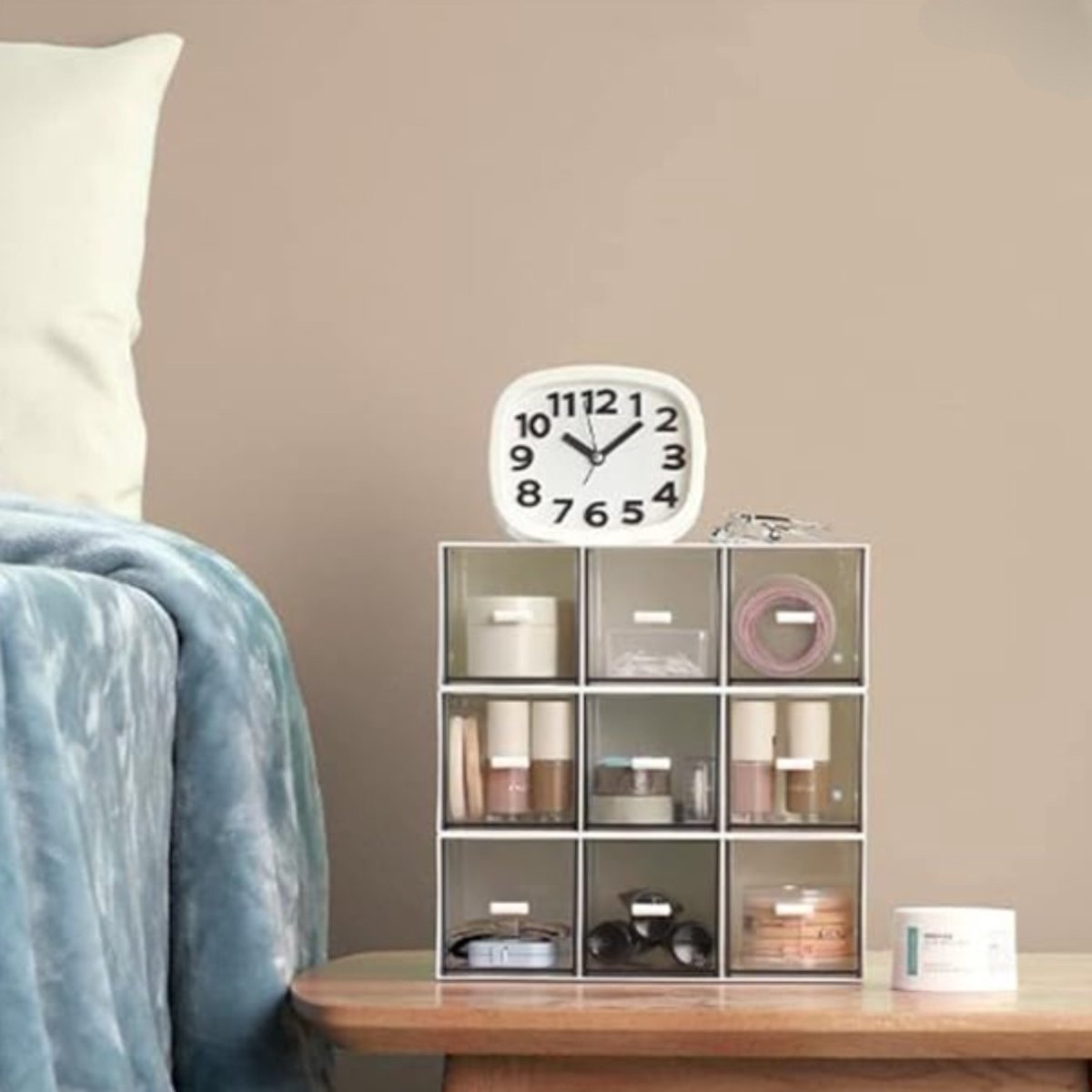 Kitchen Organizer - Coffee and Tea Organizer - Coffee Pod Holder - Compact & Portable - 3 Drawers - Blue