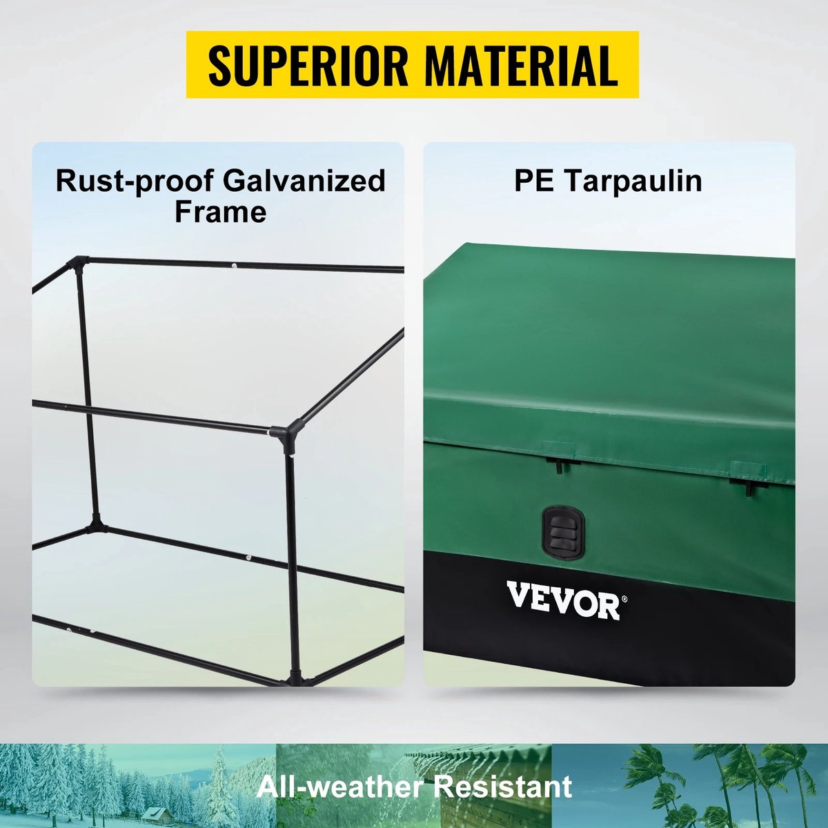 Opbergbox Tuin - Tuinkussenbox - Tuinkist - Kussendoos - Weersbestendig - Waterdicht - 870L - 147x86x108x77 cm - Tuinbox - Groen