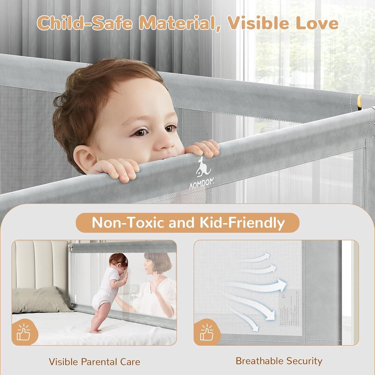 Bedhekje valbeveiliging, 140 cm bedbescherming voor kinderen, valbeveiliging bed [één zijde], slaapkameraccessoires voor jongens en meisjes (voor kinderen vanaf 0 - 10 jaar)