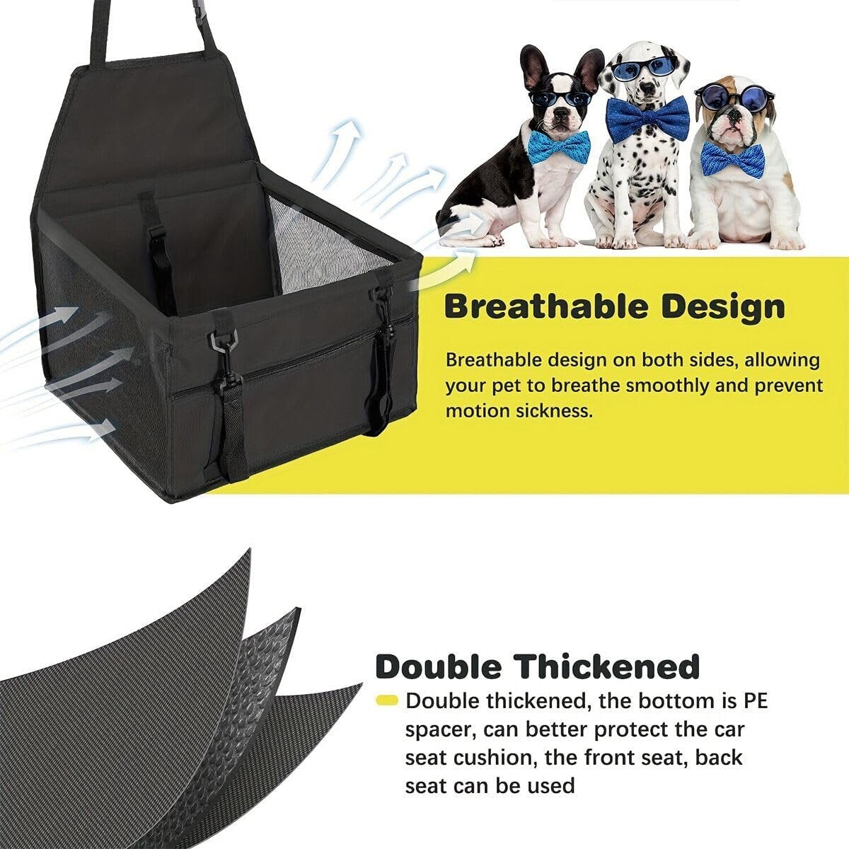 Car Dog Bed - Car Seat for Dogs - Car Basket for Dogs - Car Dog Chair - Car Dog Bed for Trunk - Car Dog Cushion - Dog Car Bed