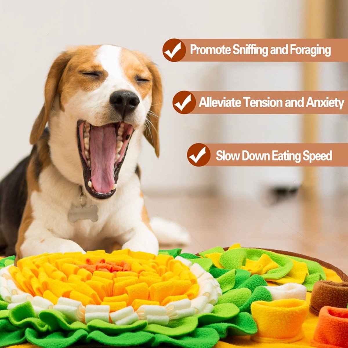 Benepaw Interactieve Hondenpuzzel Speelgoed Duurzame Huisdier Snuffelmat Puppy Training Trage Voeding Stimuleert Natuurlijk Foerageren