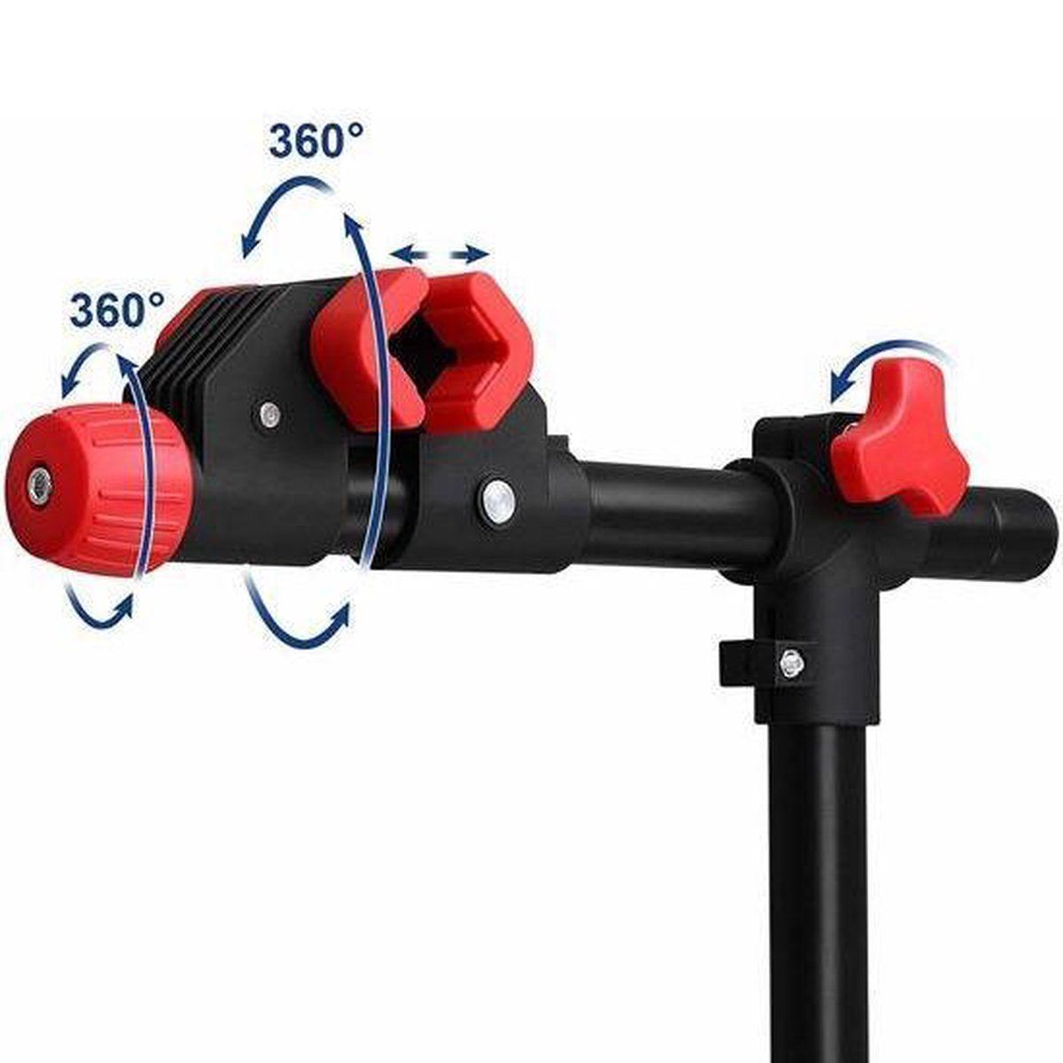 Decopatent® Sterke Montagestandaard Fiets - 360° Draaibaar - Verstelbaar + Gereedschapsbakje - Fiets Montage reparatie standaard