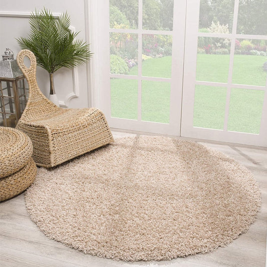 Loca Shaggy Vloerkleed Beige - 240 CM - Hoogpolig Vloerkleed - Tapijt Woonkamer, Slaapkamer