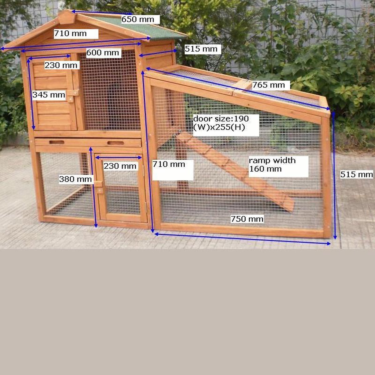 Rabbit hutch Tommy Paradise - 140 x 65 x 100 cm - Brown
