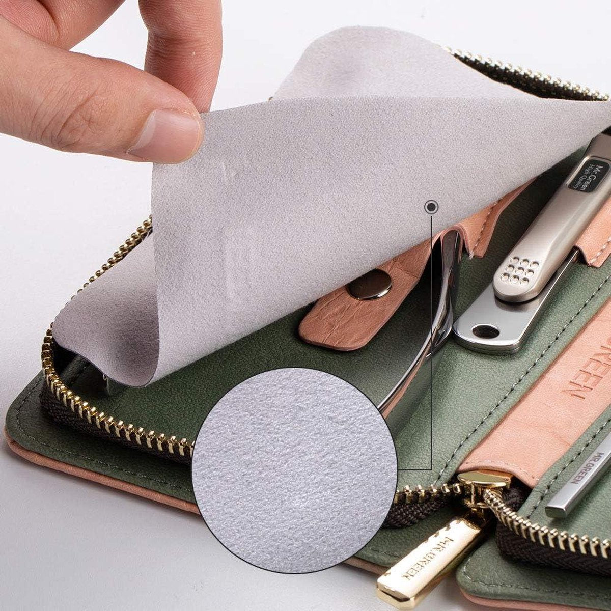 Manicure set - Manicureset nagelknipper set 7-in-1 professionele manicure pedicure roestvrij staal verzorgingsset met lederen etui draagbare reisnagelknipper voor mannen en vrouwen