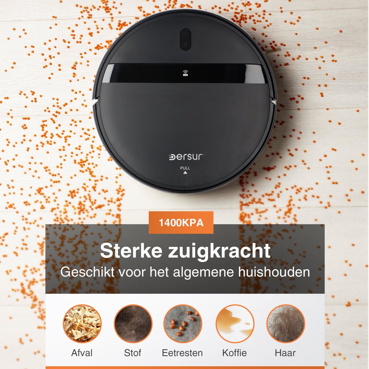 Robotstofzuiger met Dweilfunctie – Met Laadstation – Dweilrobot – Robotstofzuigers – Huisdiervriendelijk – met afstandsbediening en app - Robotstofzuiger Zwart