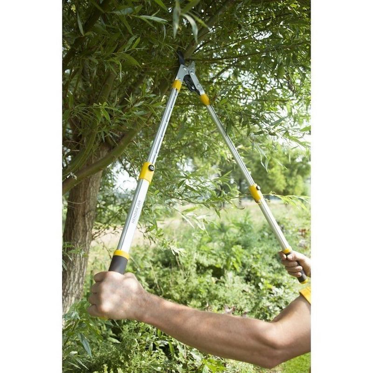 Telescopische snoeischaar / heggenschaar met aambeeld 67-100 cm - Tuinieren - Bomen/planten snoeien