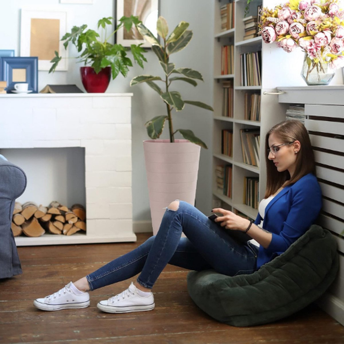 Tall Plant Pot 2pcs - Indoor and Outdoor Planters - 50cm Plant Container - Flower Box - Large Plant Pot