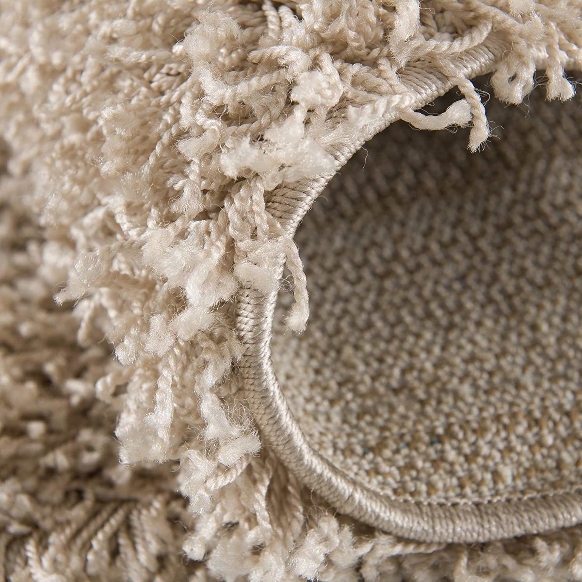 Loca Shaggy Vloerkleed Beige - 240 CM - Hoogpolig Vloerkleed - Tapijt Woonkamer, Slaapkamer