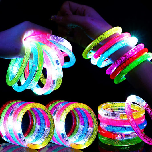 36 stuks led-lichtarmbanden, knipperende armbanden in het donker, glowstick-armband, verlicht speelgoed voor afstuderen, verjaardag, feest, cadeaus, armband voor kinderen en volwassenen