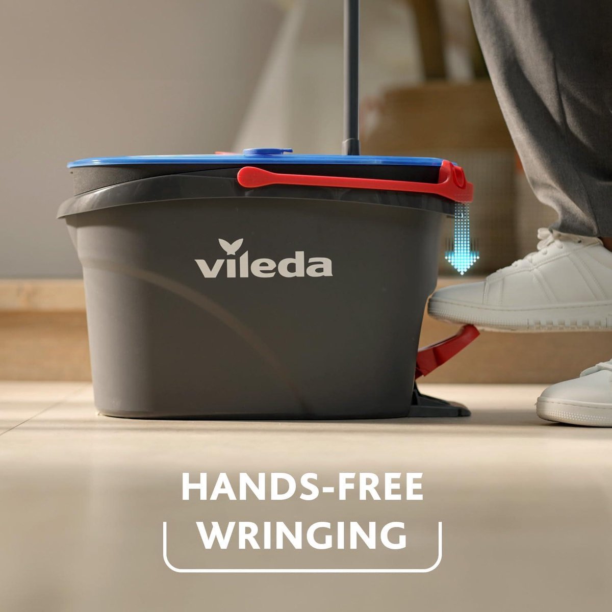 Spin Mop Systeem - Moeiteloos uitwringen - Microvezel dweil - Emmerset - Grijze Mop