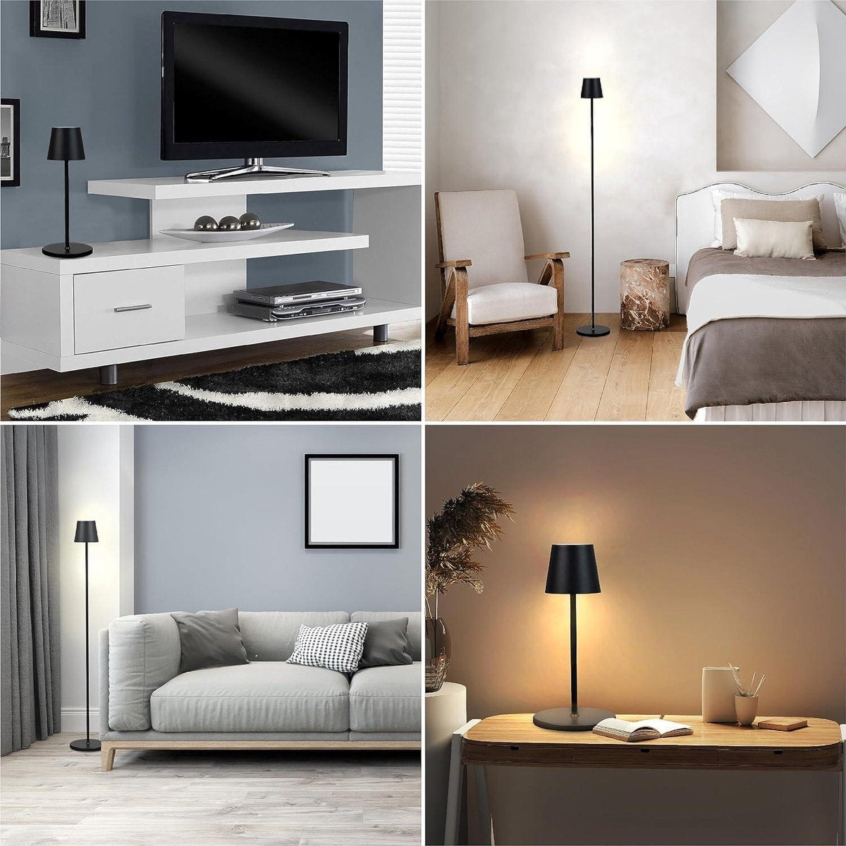 Dimbare Draadloze Waterdichte Vloerlamp voor Buiten - Oplaadbaar - 133 cm Hoog - Verstelbare Hoogte - Tafellamp - Leeslamp - Patio's Woonkamer Slaapkamer
