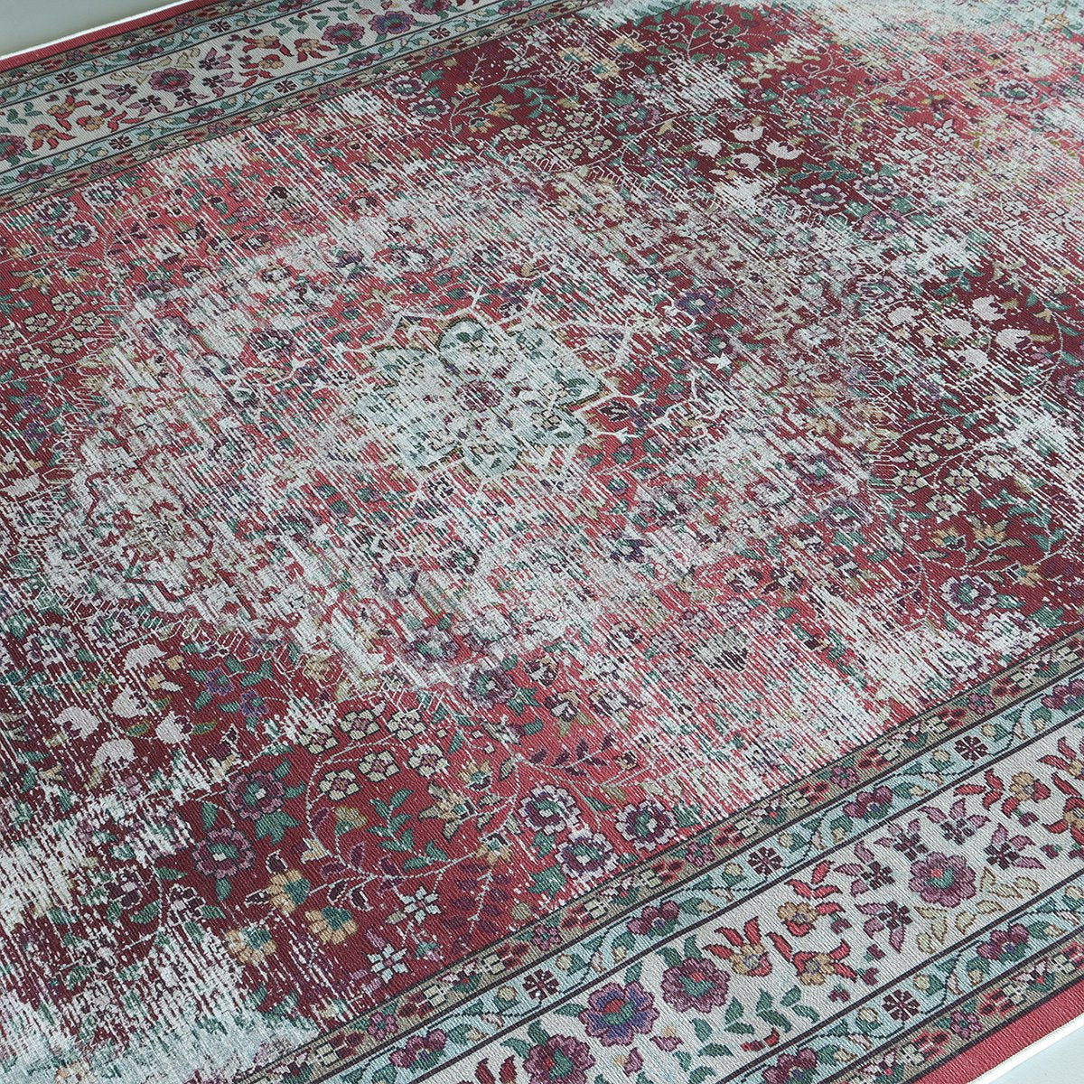 Vloerkleed vintage 200x300cm donkerrood Perzisch Oosters tapijt