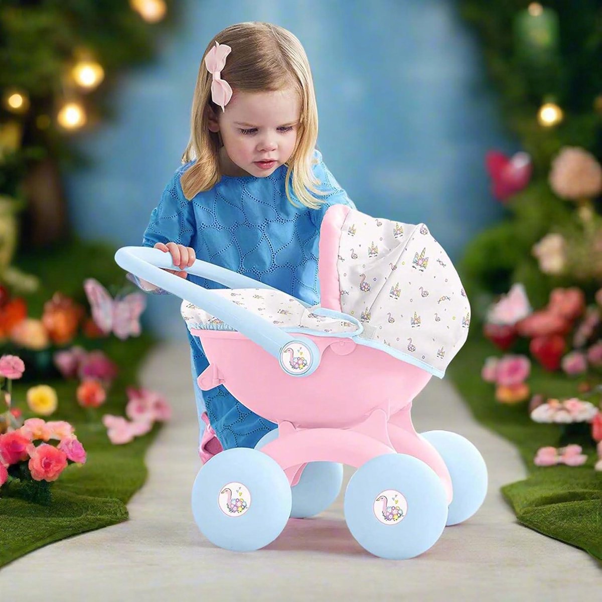 4-in-1 speelgoedwandelwagen voor meisjes en jongens van 18 maanden en ouder