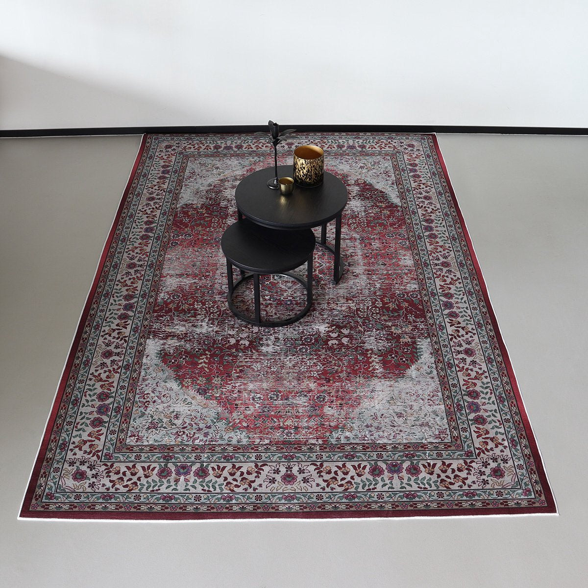 Vloerkleed vintage 200x300cm donkerrood Perzisch Oosters tapijt