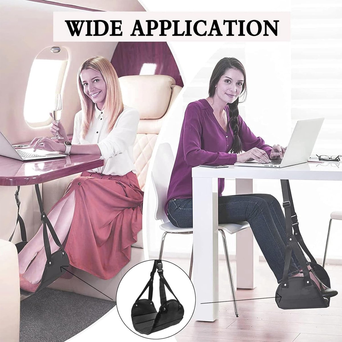 Voetenhangmat Vliegtuig - Reisvoetensteun - Reisaccessoire - Comfortabel - Vliegtuigcomfort