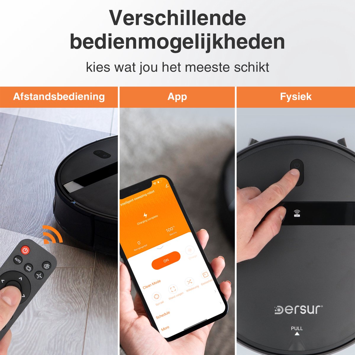 Robotstofzuiger met Dweilfunctie – Met Laadstation – Dweilrobot – Robotstofzuigers – Huisdiervriendelijk – met afstandsbediening en app - Robotstofzuiger Zwart