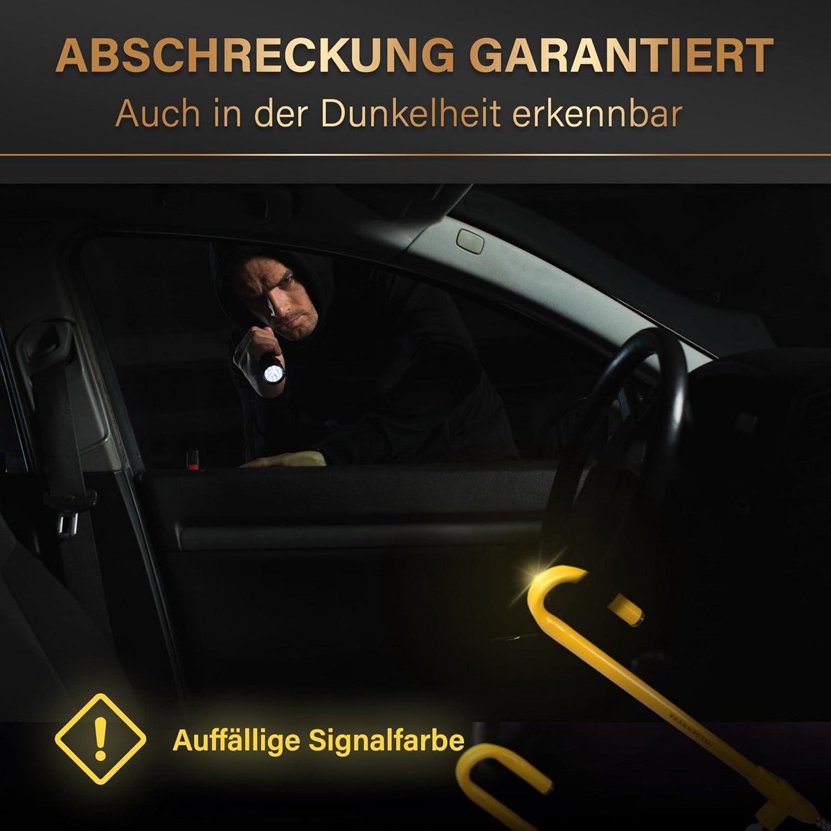 Stuurslot Auto voor Diefstalbeveiliging - Stuurwielklem universele pasvorm - Beste Stuurslot voor Auto's