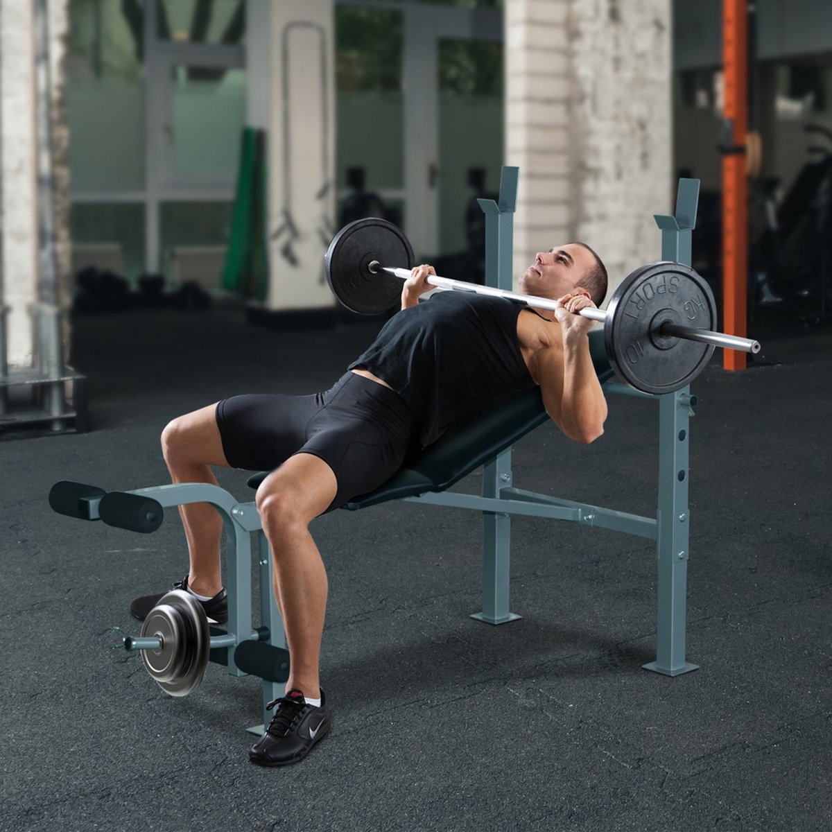 Fitnessbank - Bankdrukbank - Krachttraining - Fitness bank - Bench press - Leg Curl