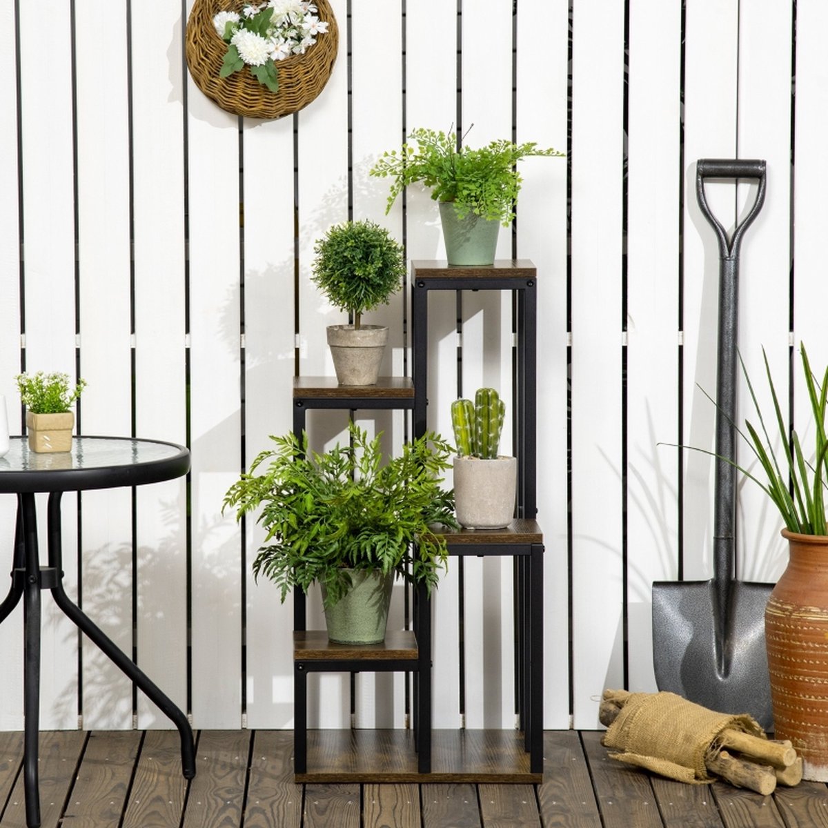 Plant Stand - Flower Stand - Flower Table - Plant Table - Plant Column - Plant Rack - 40 cm x 40 cm x 81 cm