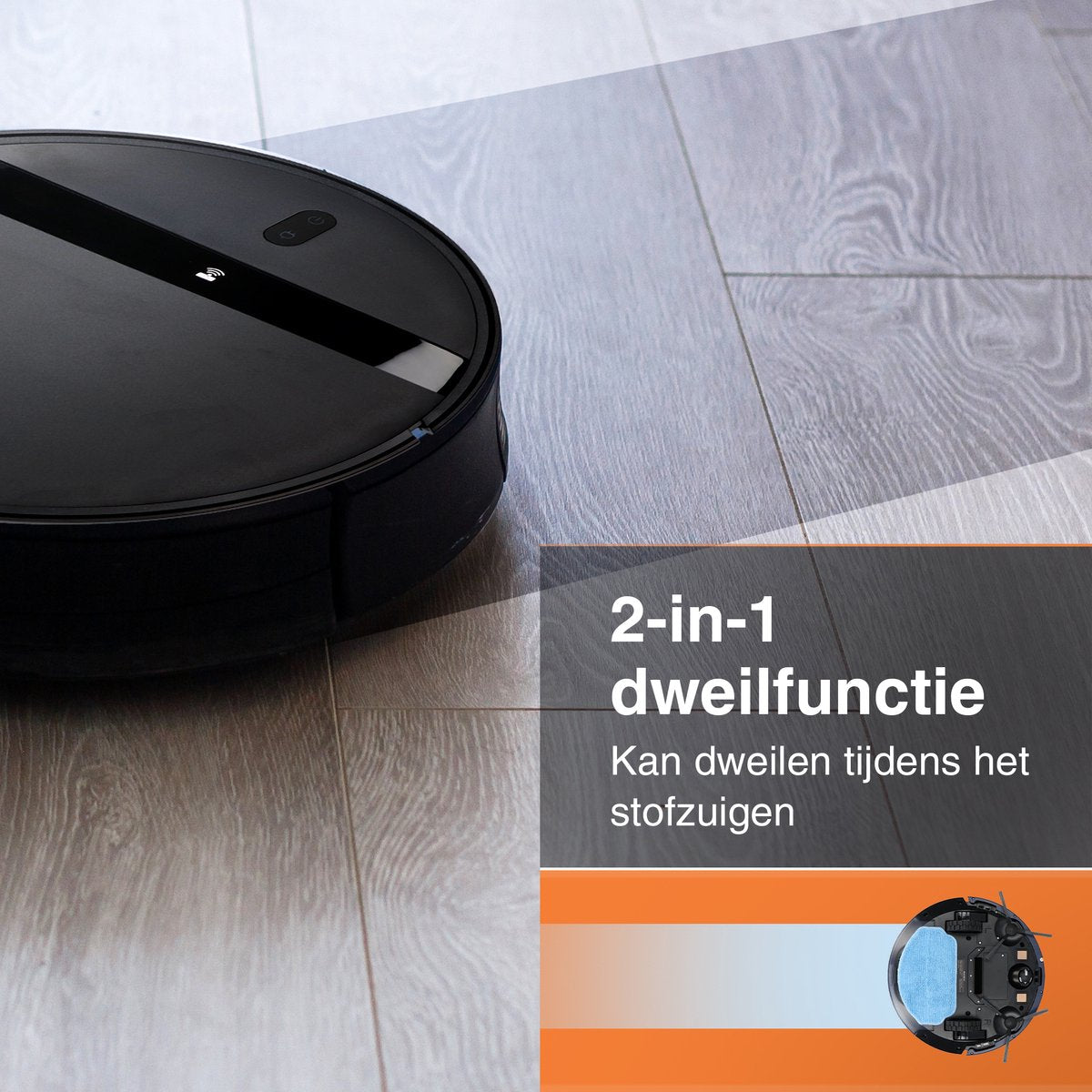 Robotstofzuiger met Dweilfunctie – Met Laadstation – Dweilrobot – Robotstofzuigers – Huisdiervriendelijk – met afstandsbediening en app - Robotstofzuiger Zwart