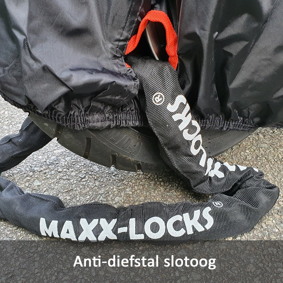 Tricycle Motor Cover / Protective Cover - Black - Size L - Suitable for Piaggio MP3
