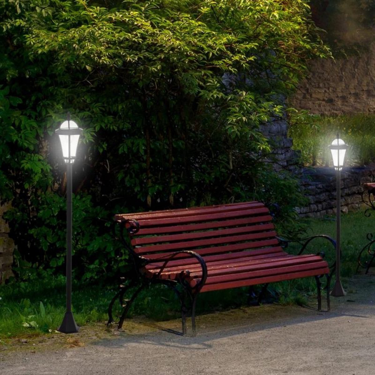 Solar Garden Lighting - Lantern - Garden - Garden Lamp - Solar Garden Lighting - Ø18.5 x H129 cm