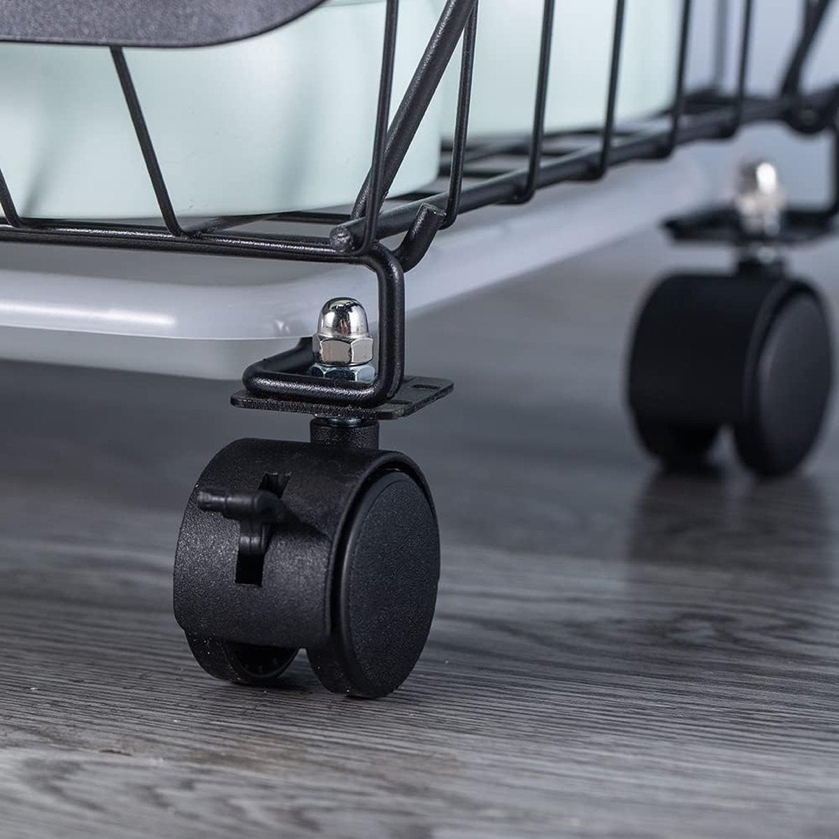 4-laags serveerwagen Keukentrolley op wielen Trolley Keuken Inbouwplank Opbergwagen Hulpprogramma Trolley Fruit- en groenterek Organisatiewagen H80 x B40 x D30 cm voor keukenkantoor