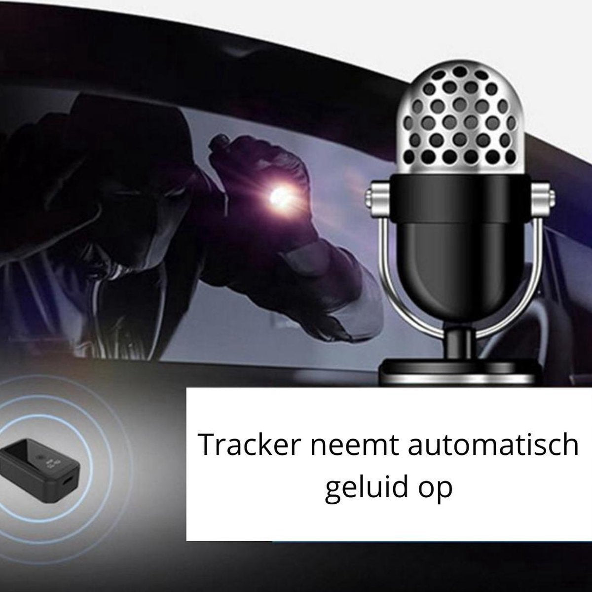 GPS Auto Tracker - Volgsysteem Met Alarm - Zwart