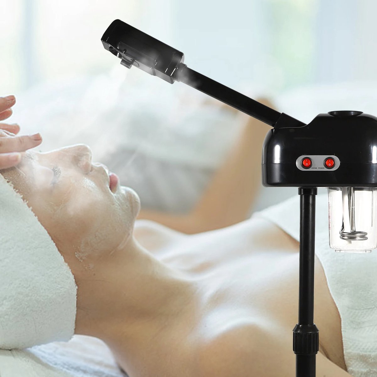 Stoomapparaat - Professionele Stoommachine - Stoommachine voor schoonheidssalon - Zwart - 220v