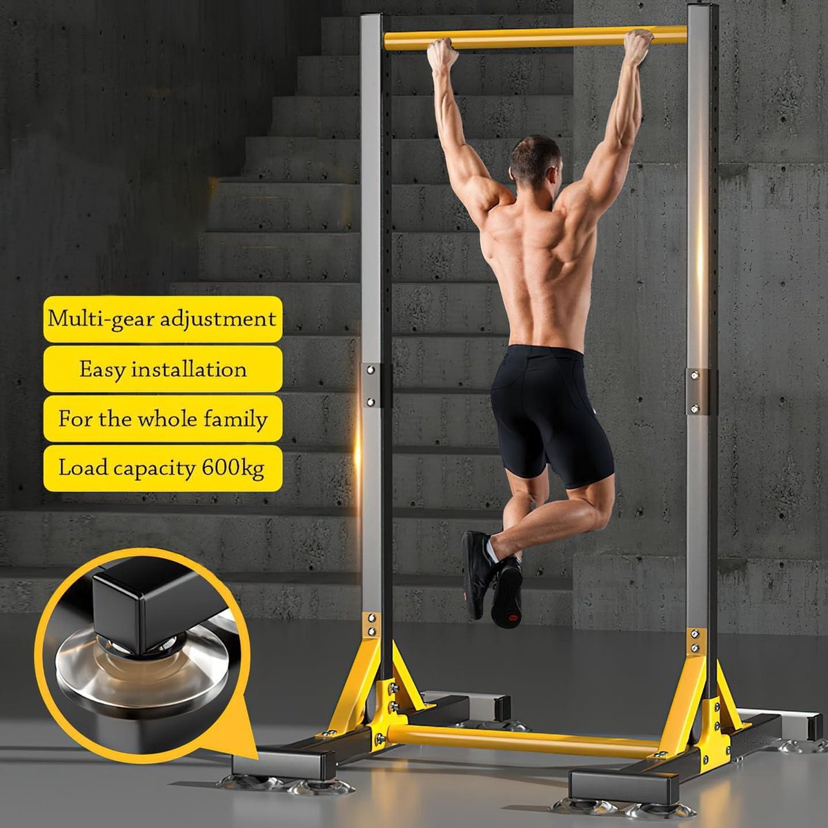 Pull-up station Vrijstaand - Pull-up Bar Gym Apparatuur voor Thuis - Draagvermogen 200kg Pull-up station