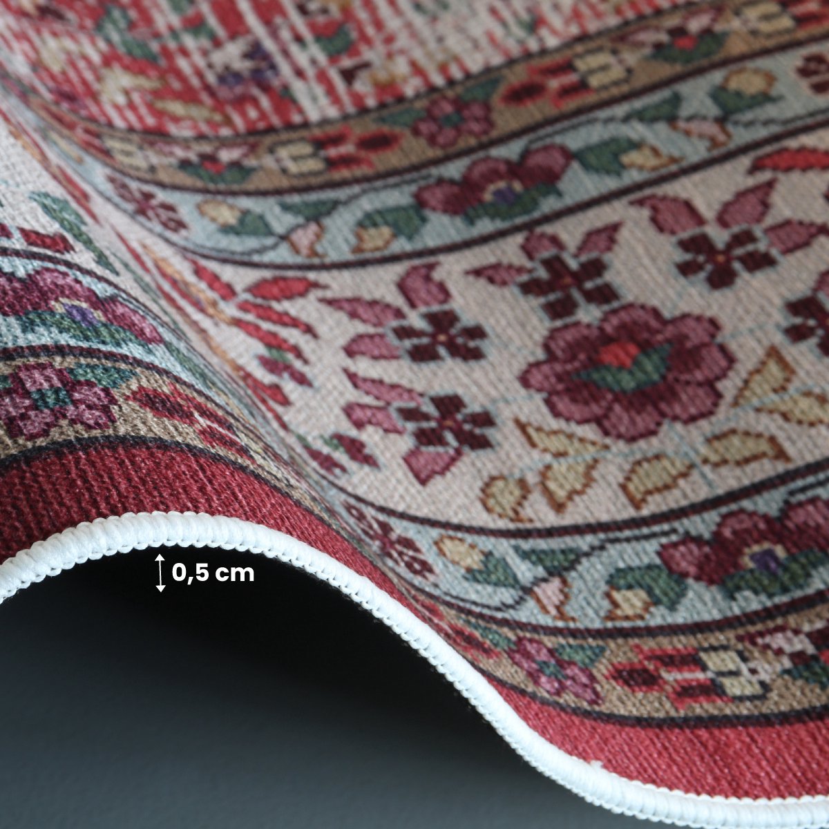 Vloerkleed vintage 200x300cm donkerrood Perzisch Oosters tapijt