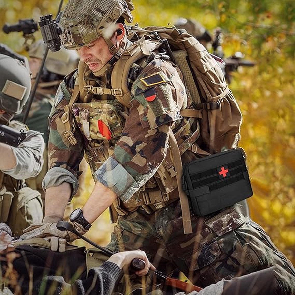 Tactische Molle Pouch Emergency Survival Gear Bag Rugzak Attachment Medische Pocket Voor Militaire Camping Outdoor Reizen Wandelen Camping Ehbo Tool Kit