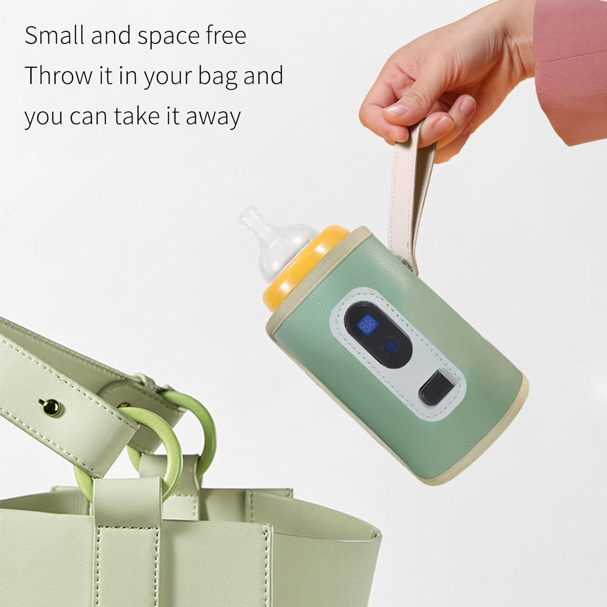Portable Bottle Warmer - Wireless - Suitable for most bottles - For on the go - Milk warmer - Various temperatures